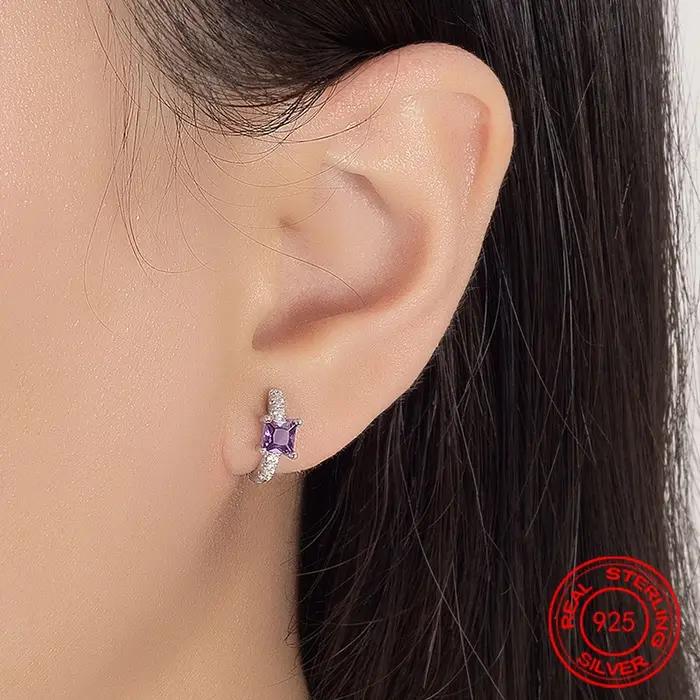 Boucles d'oreilles créoles en argent Sterling 925