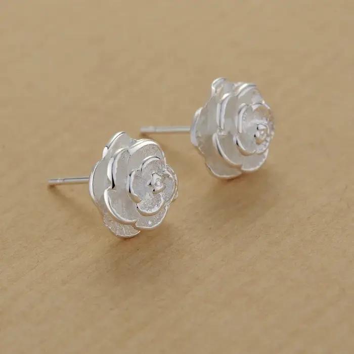 Boucles d'oreilles en Argent Sterling 925 aux Formes Géométriques Subtiles pour Femmes Occasions Spéciales