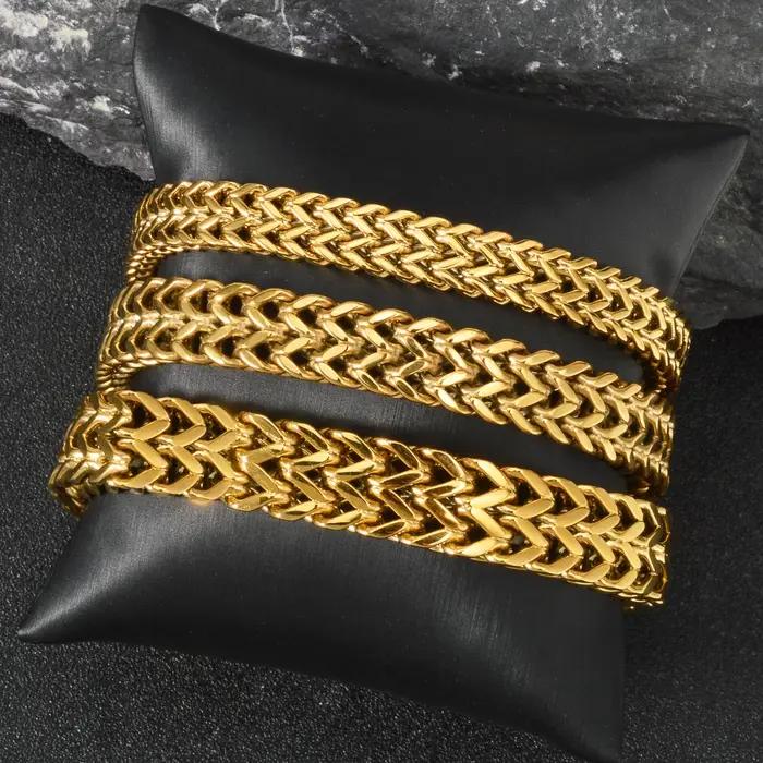 Bracelet élégant en acier inoxydable plaqué or pour femmes