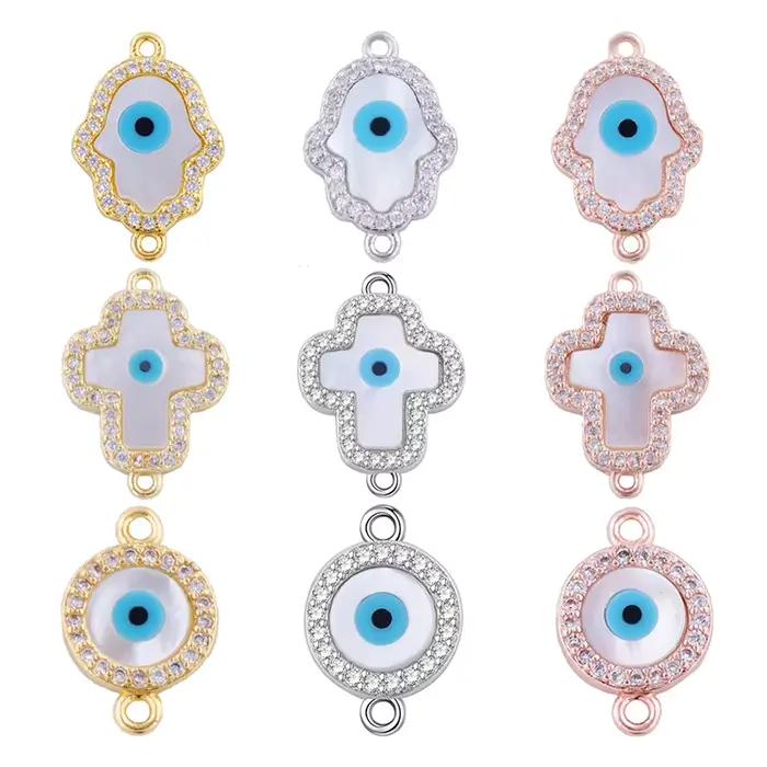 Charme connecteur Juya en cuivre plaqué or avec cristaux rhinolites autrichiens pour femmes bijoux DIY occasionnels spéciaux