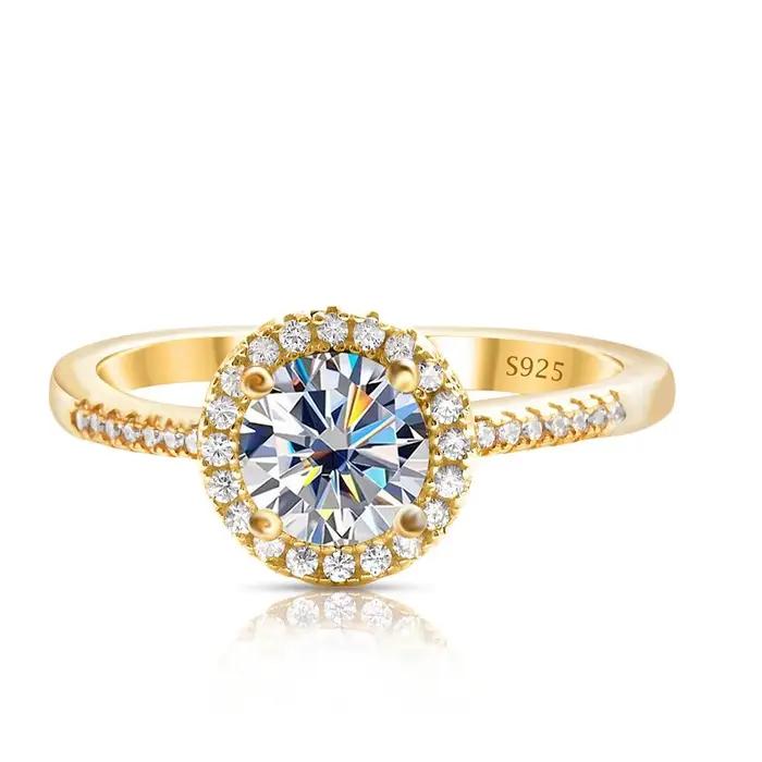 Bague Moissanite 1 Carat pour femmes