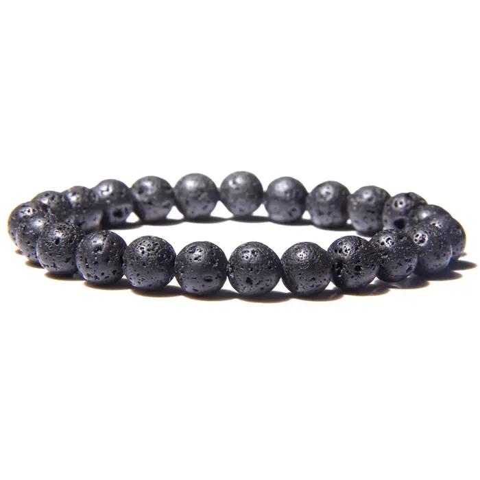 Bracelet classique en pierre naturelle mate pour hommes et femmes, perles d'oeil de tigre, Amazonite
