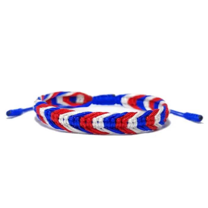 Bracelet en corde tressée multicolore pour femmes et hommes, réglable, bijoux ethniques, cadeau