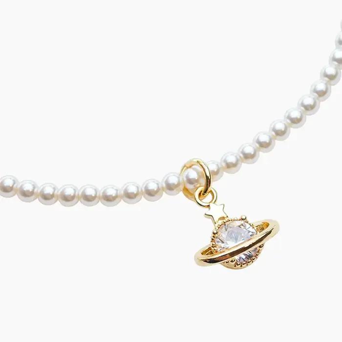 Collier Pendentif Perle Femme Luxe Minimaliste Qualité Chaîne Clavicule Haut de Gamme Simple