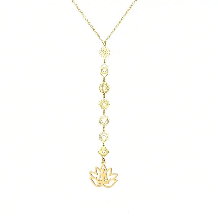 Collier de Yoga 7 Chakras acier inoxydable Boho pour femmes méditation cadeau spirituel occasions spéciales