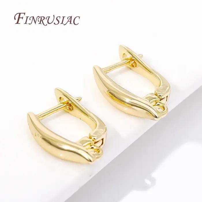 Crochets de boucle d'oreille plaqués or 18 carats pour femmes