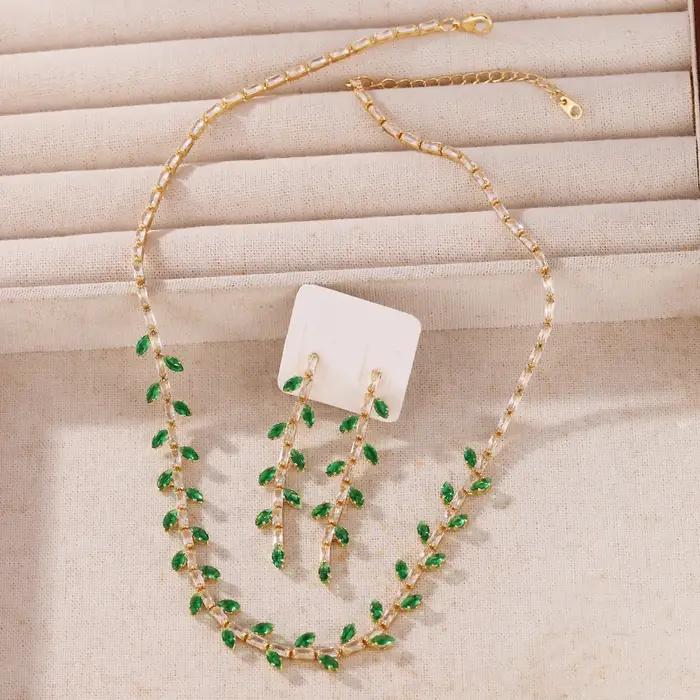 Parure de bijoux de mariage élégante pour femme
