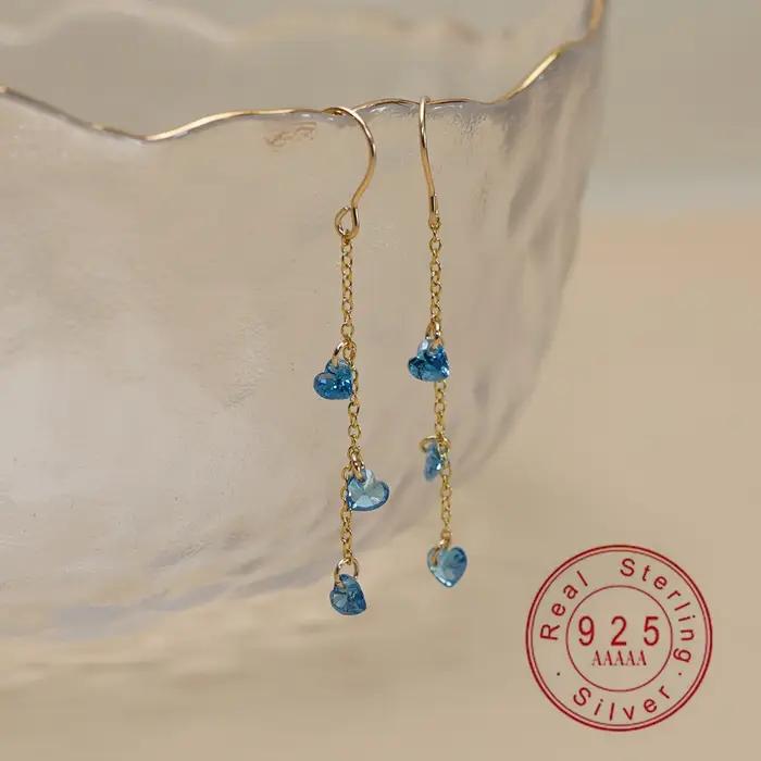 Boucles d'oreilles pendantes en argent 925 plaqué or 14K, motif cerf-volant, zircon cubique rond, bi