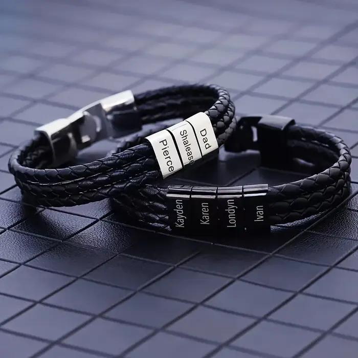 Bracelet personnalisé en acier inoxydable pour hommes