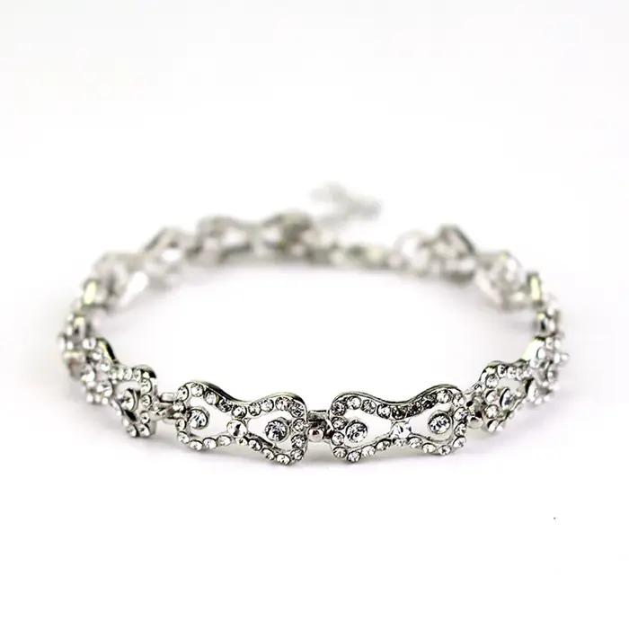 Bracelet The Vampire Diaries Klaus Caroline Forbes, avec strass et nœud en cristal, cadeau brillant pour fille, bracelet tendance