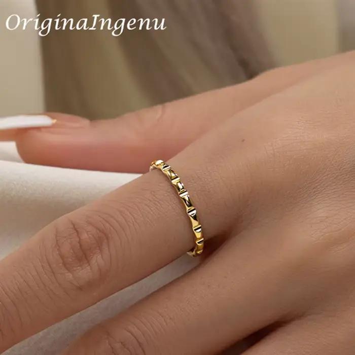 Bague en or 14K rempli résistante au ternissement bague épaisse à la main pour femmes occasions spéciales et soirées élégantes