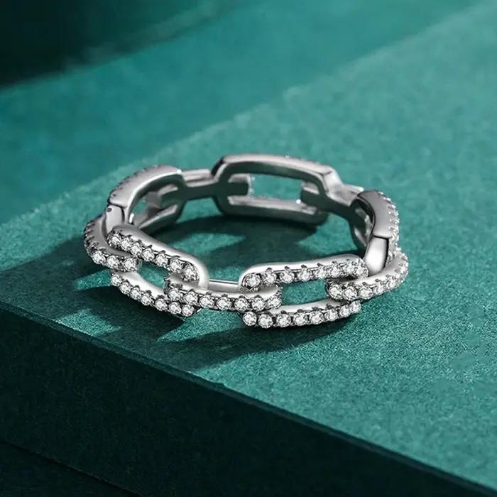 Bague empilable en argent Sterling 925 pour femmes
