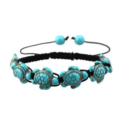 Bracelet tortue bohème tissé à la main