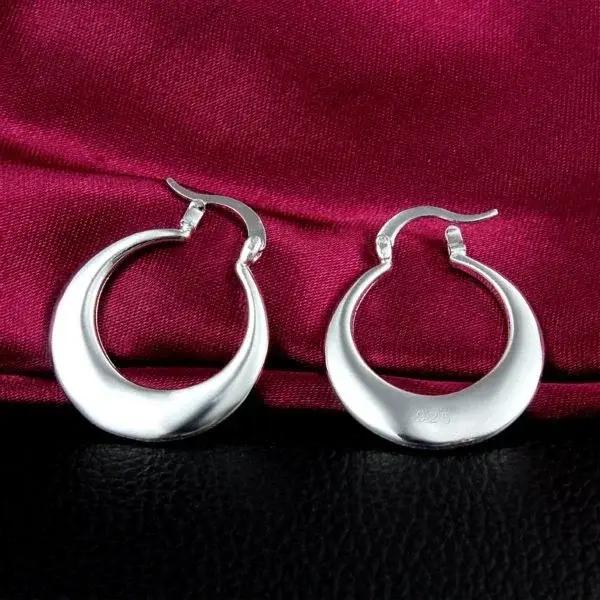 Boucles d'oreilles rondes en argent Sterling 925 plaquées or 18 carats pour femmes occasions spéciales élégantes et certifiées