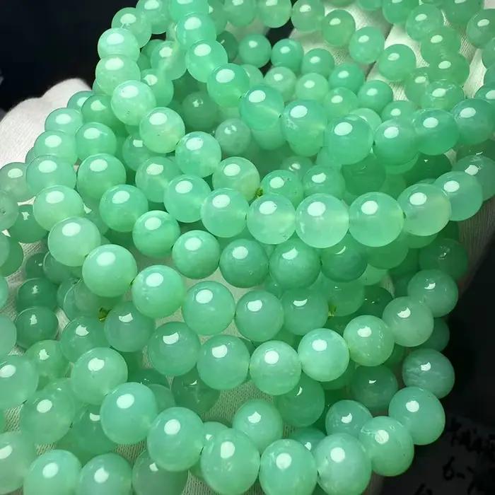 Bracelet en Chrysoprase naturelle d'Australie, stabilisateur d'émotion, anti-Stress et rehausseur de