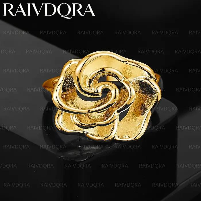 Bague en or rose plaqué or 18 carats pour femme