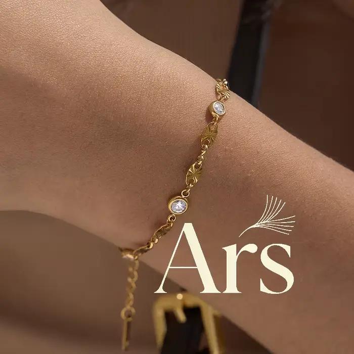Bracelet chaîne et maillons en acier inoxydable finition or pour femme bijou de mode