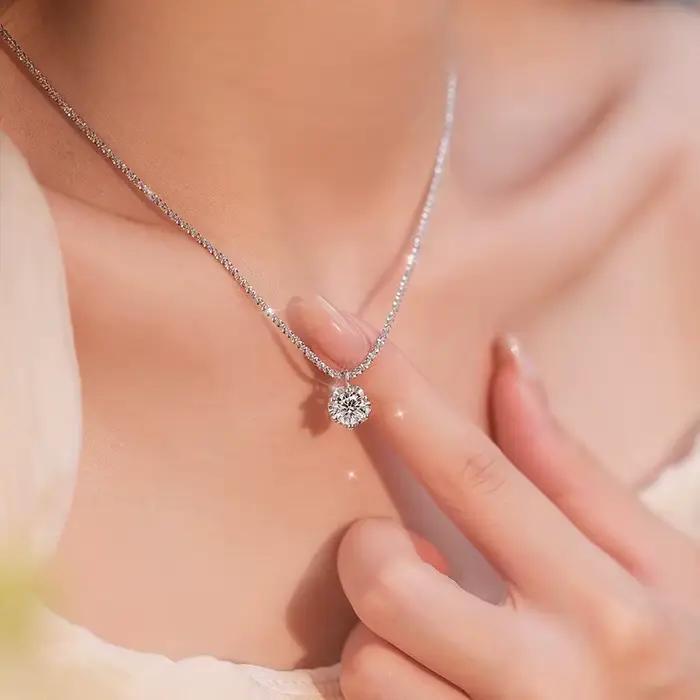 Pendentif en argent sterling 925 avec zircon AAAAA pour femmes pour occasions spéciales soirée élégante bijou de qualité