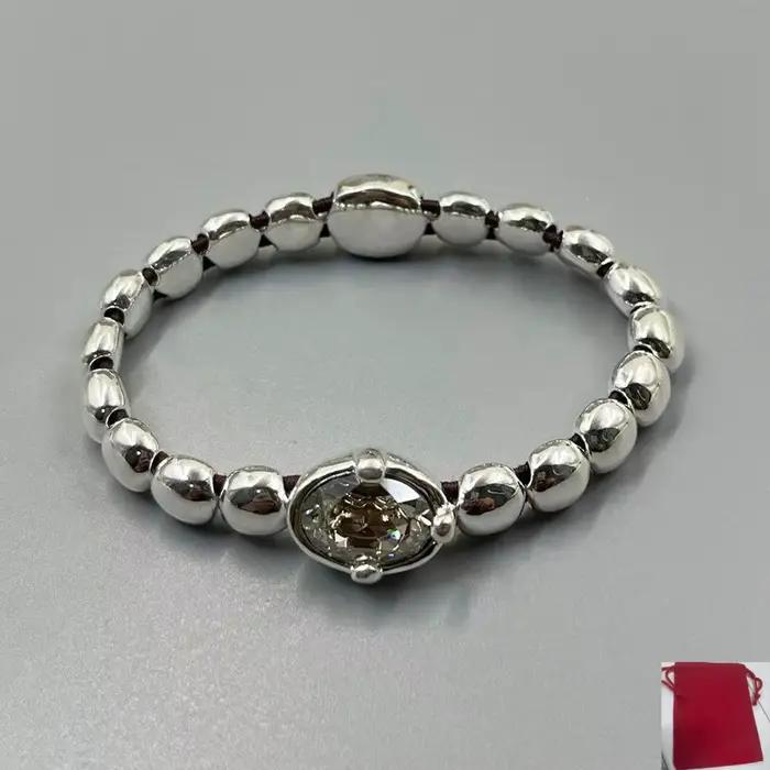 Bracelet Perles Zircon Colorées Scintillantes Tendance Été Unisexe Occasions Spéciales Partie Festival Blanc Rouge Noir Vert