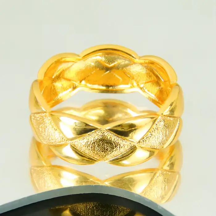 Bagues de mariée plaquées or éthiopien, bijoux de mariée Vintage marocain plaqué or 21 carats, cadea