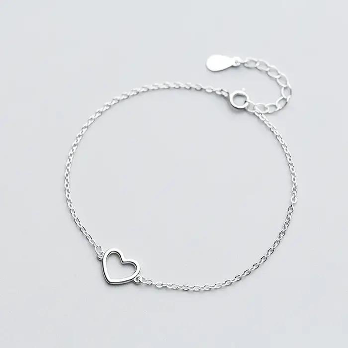 La Monada – bracelet en argent Sterling Bracelets pour femme avec cœur pour femme, bijou féminin, 925 argent fin, 925