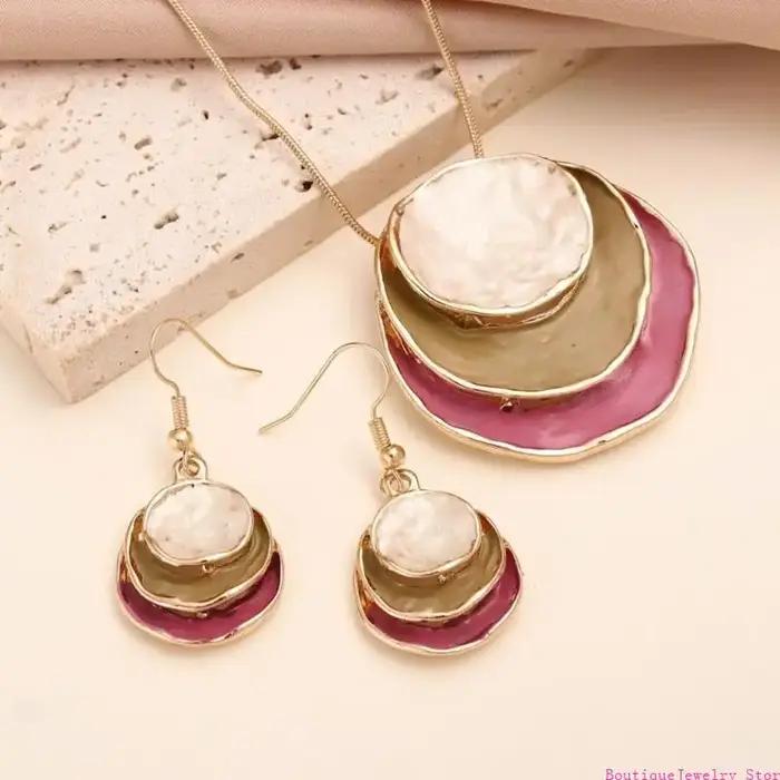 E1PE – ensemble bijoux à fleurs pour femmes