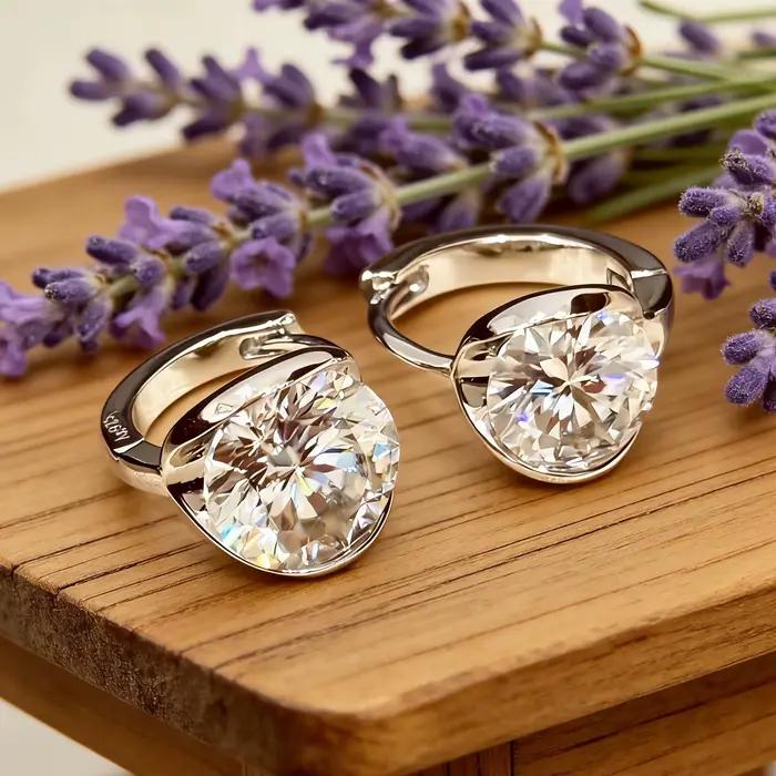 BXINY 4cttw Moissanite boucles d'oreilles 100% S925 argent boucles d'oreille laboratoire Diamomd clo