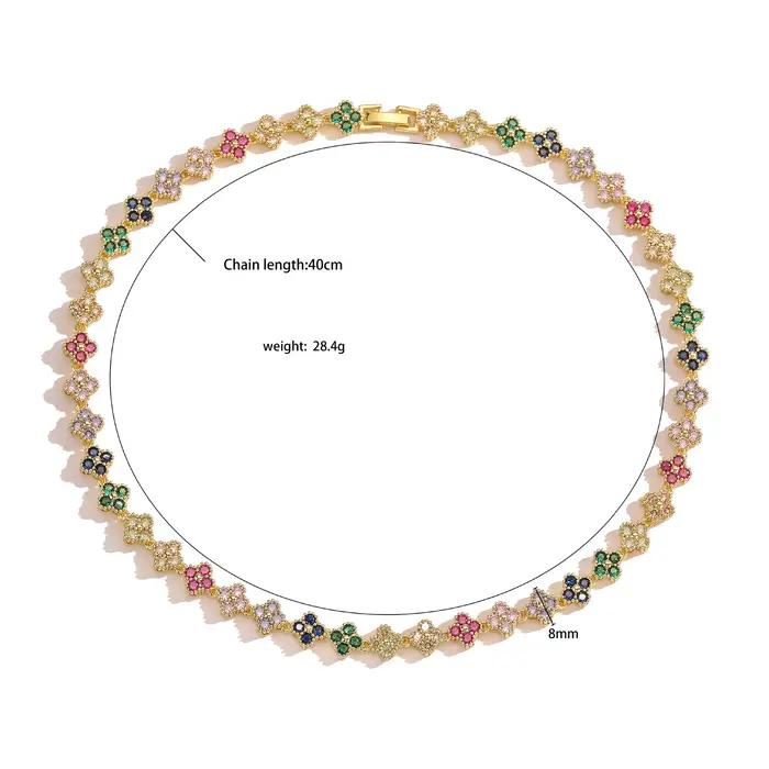 ZAKOL – bracelets coréens à fleurs en Zircon coloré aléatoire pour femmes