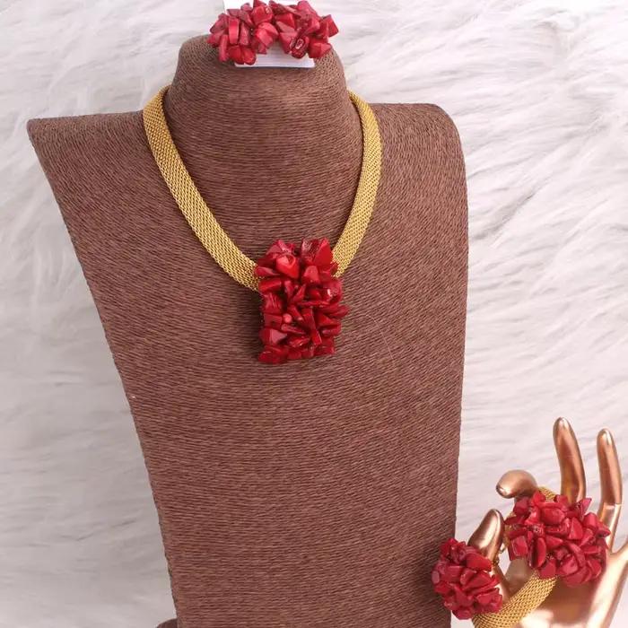 4ujewelry-Ensemble de bijoux fins perlés pour femmes, salles de mariage africaines, haute qualité, 2023