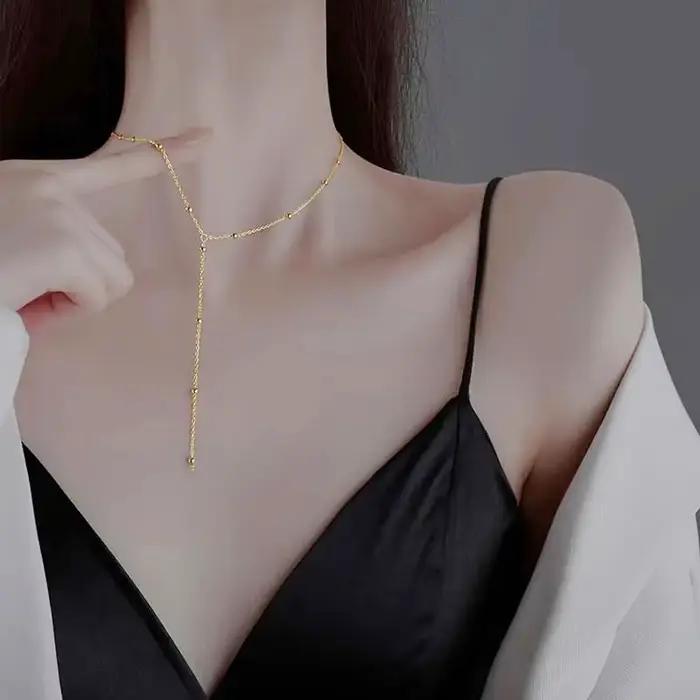 LATS nouveau luxe coloré Long gland collier pour femmes brillant strass cristal Zircon tour de cou b