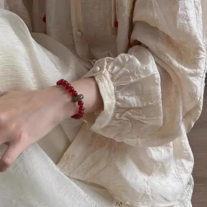 Bracelet en Agate rouge naturelle et Turquoise pour femmes
