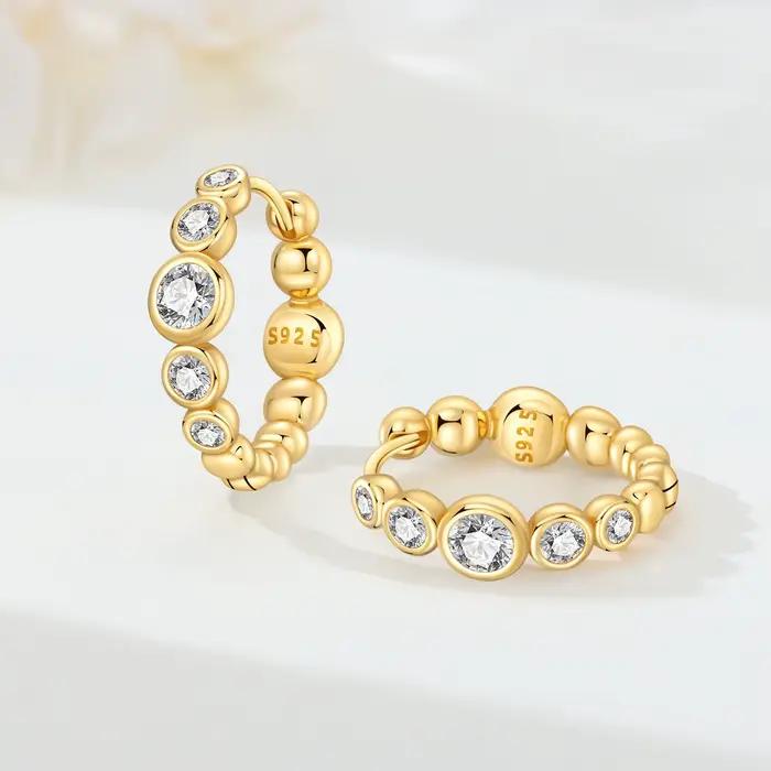 MISEFF – boucles d'oreilles en argent Sterling S925
