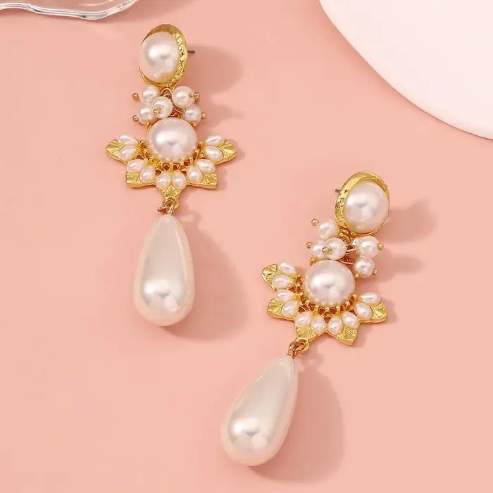 Boucles d'oreilles élégantes en perles