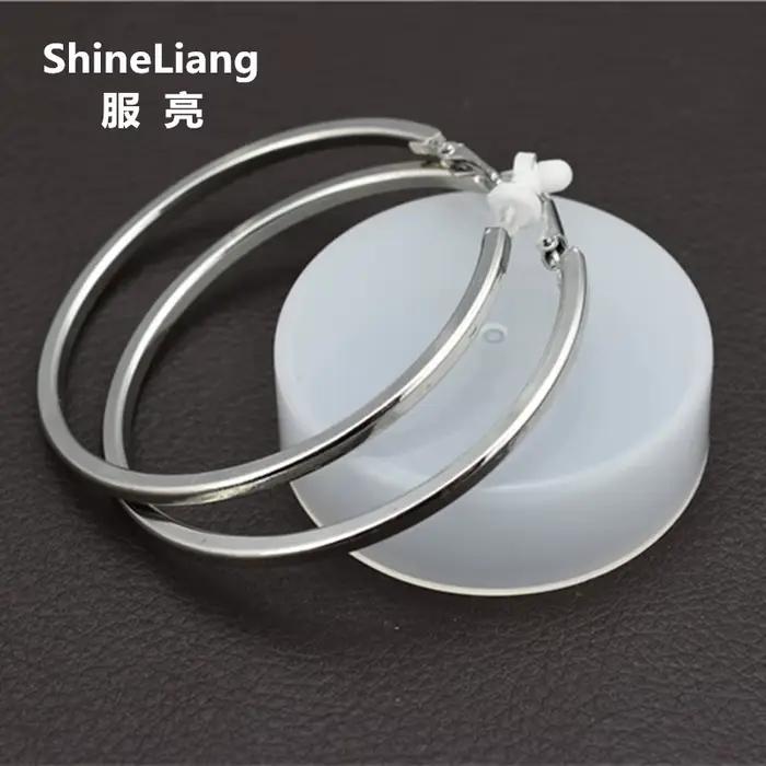 Boucles d'oreilles à clip pour femmes, sans piercing, sans trous d'oreille, grand petit cercle, or, argent, placage noir, mode, tempérament mignon, fille