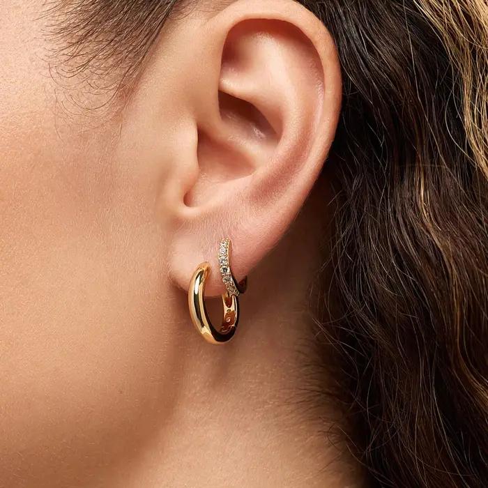 Boucles d'oreilles créoles en argent sterling 925 pour femme, style rock minimaliste, bijoux élégants et résistants pour occasions spéciales