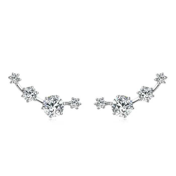Lnngy 4.5mm & 3mm & 2mm Moissanite boucle d'oreille pour femmes 925 en argent Sterling Mini petites boucles d'oreilles Piercing bijoux cadeau de la vie quotidienne