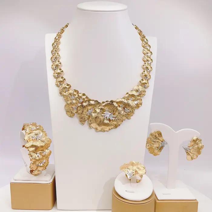 Ensemble de bijoux plaqué or pour femme