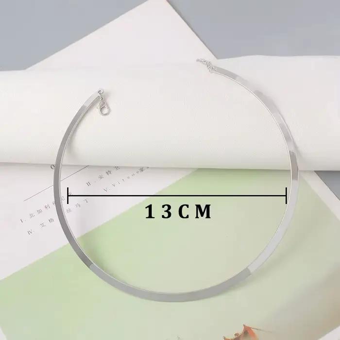 Collier ras du cou vintage punk gothique couleur or argent chaîne lisse bijoux de déclaration mode pour femmes occasions spéciales