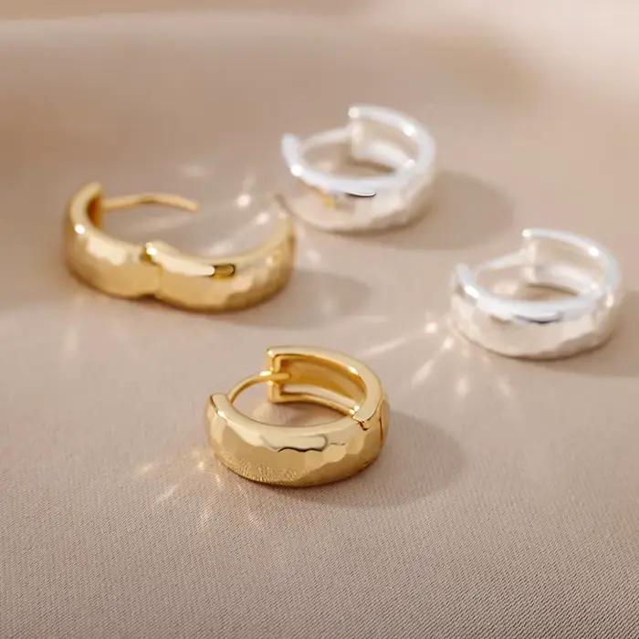 Petites boucles d'oreilles couleur or pour femmes, en acier inoxydable, couleur argent, tendance, Piercing, bijoux cadeau pendientes mujer, 2024