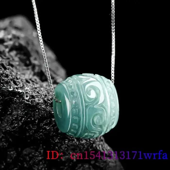 Collier pendentif en perles de jadéite du Myanmar pour hommes