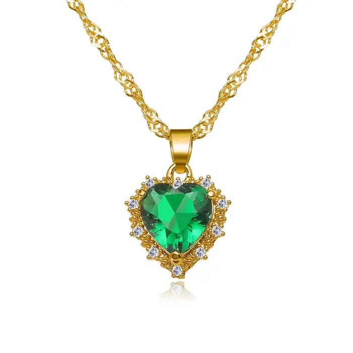 Collier CARLIDANA Lana Del Rey exquis princesse assortiment rubis cristal coeur élégant pour femmes occasions spéciales