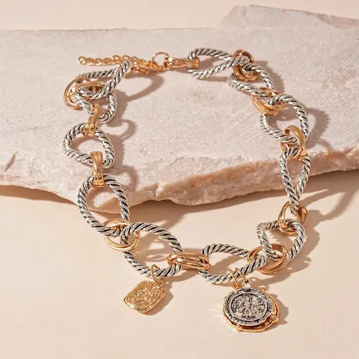ZAA collier pour femmes exagéré lourd pièce pendentif