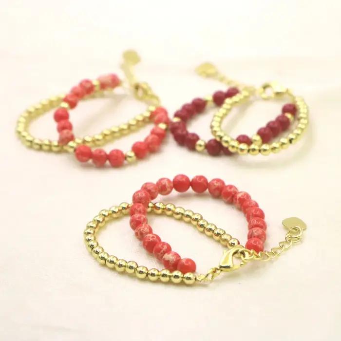 Bracelet de Perles en Pierre Naturelle pour Fille