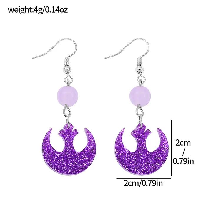 Boucles d'oreilles pendantes avec logo Rebel Alliance pour femmes