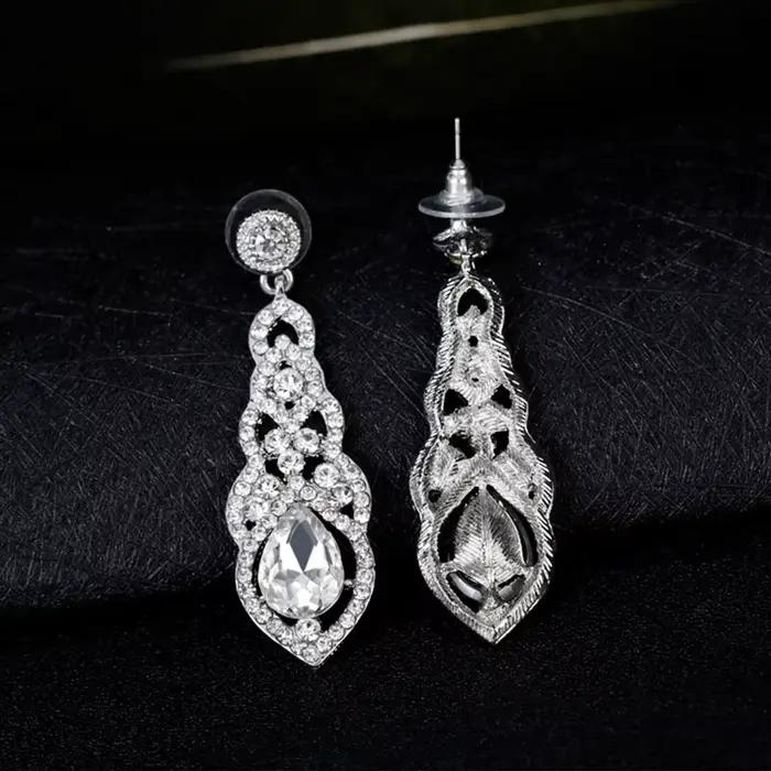 VENTFILLE – boucles d'oreilles longues en cristal brillant pour femmes