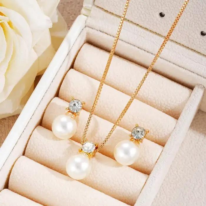 Bijoux en fausses perles pour femmes, style français, luxe discret, adaptés à un usage quotidien, aux fêtes, aux banquets, cadeau idéal