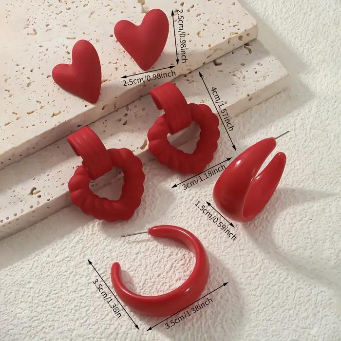 3 paires de boucles d'oreilles pendantes de Style rétro classique