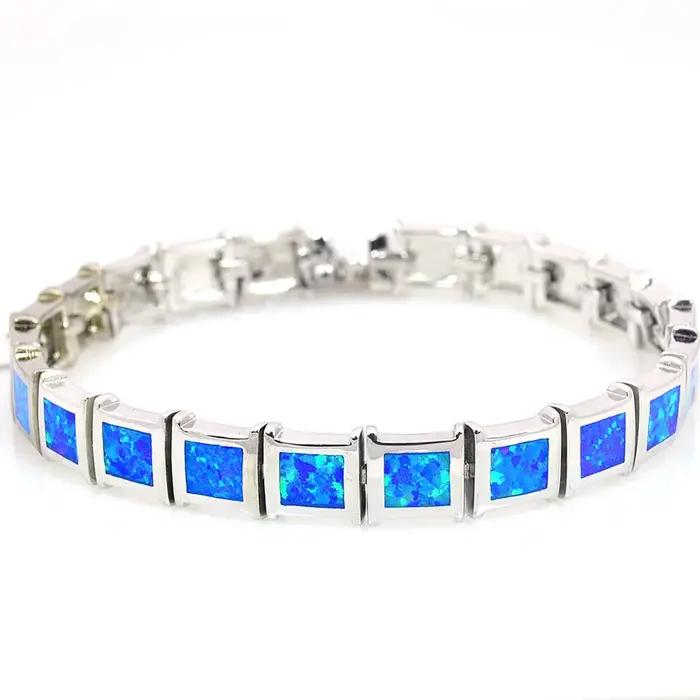 Bracelet opale carré céleste