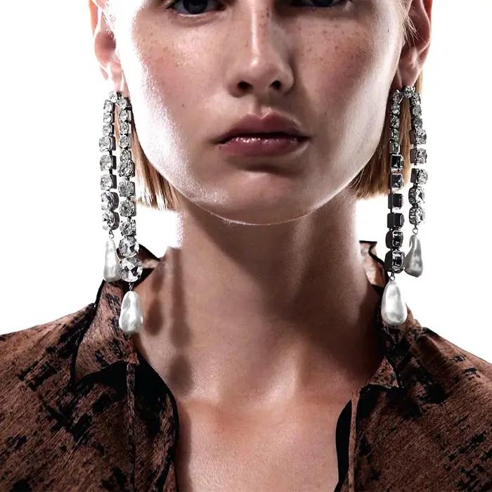 Boucles d'oreilles à pampilles style vacances pour femme