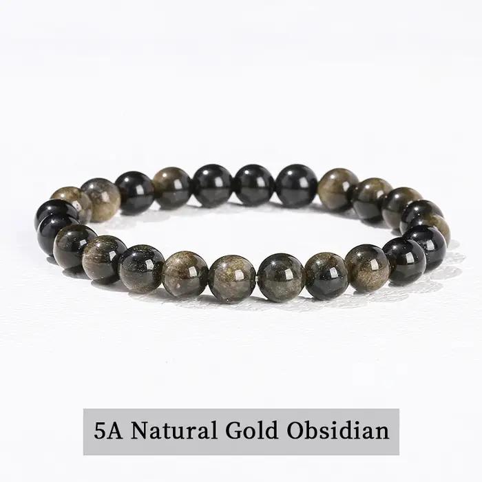 Bracelets de perles en pierre naturelle minimaliste pour femmes et hommes couleurs pierre blanche noire verte métal argent antique brun rougeâtre bleu or rose acier or or jaune clair or pur cuivre antique plaqué jaune brunâtre multi marquage à chaud occasions spéciales